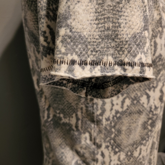 Free People Anthropologie snakeskin print tissue-thin tshirt - Picture 6 of 7